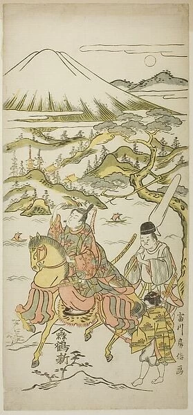 Narihiras eastern journey, second half of 18th century. Creator: Tomikawa Fusanobu