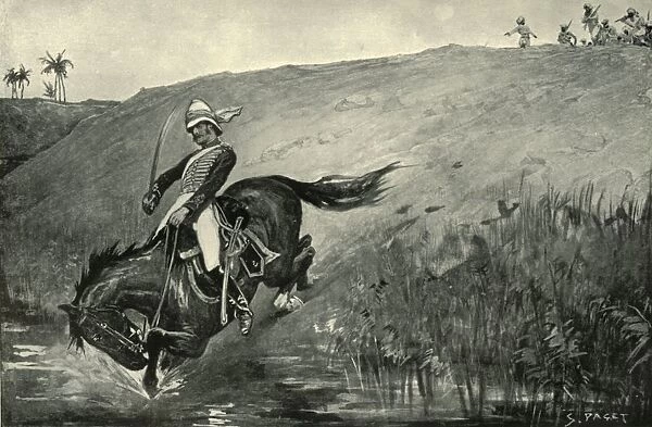 Narrow Escape of Lieutenant Roberts While Pursued by Natives Near Lucknow, (1901)