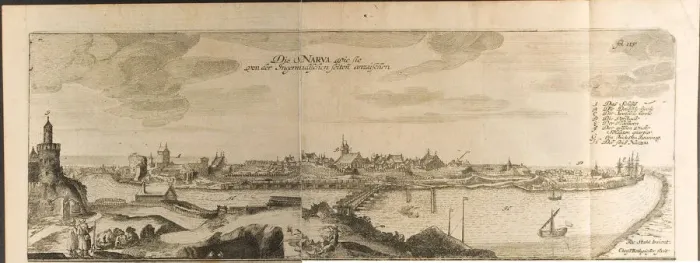 Framed Print : Narva (Illustration from Travels to the Great Duke of Muscovy and the King of Persia by Adam Olear Artist: Rothgiesser, Christian Lorenzen (?-1659) Framed Print : Narva (Illustration from Travels to the Great Duke of Muscovy and the King of Persia by Adam Olear Artist: Rothgiesser, Christian Lorenzen (?-1659)