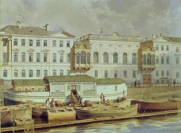 Naryshkin Palace on the Fontanka river, Mid of the 19th cen Artist: Premazzi, Ludwig (Luigi) (1814-1891)