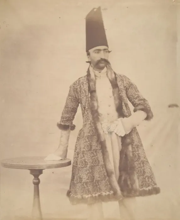 Framed Print : [Naser al-Din Shah], 1840s-60s. Creator: Possibly by Luigi Pesce