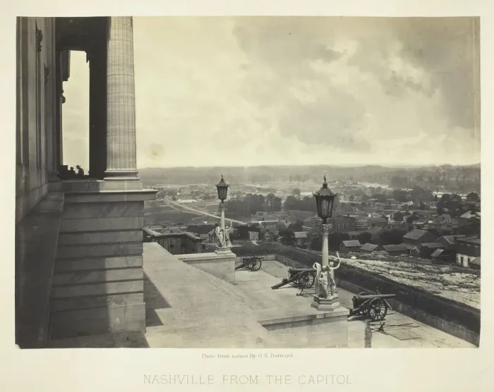 Framed Print : Nashville from the Capitol, 1864. Creator: George N. Barnard Framed Print : Nashville from the Capitol, 1864. Creator: George N. Barnard