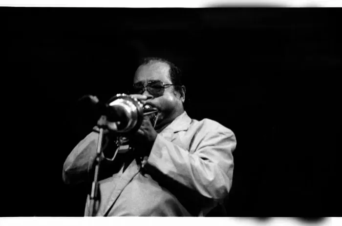 Framed Print : Nat Adderley, Jazz Cafe, London, 1993. Artist: Brian O Connor Framed Print : Nat Adderley, Jazz Cafe, London, 1993. Artist: Brian O Connor