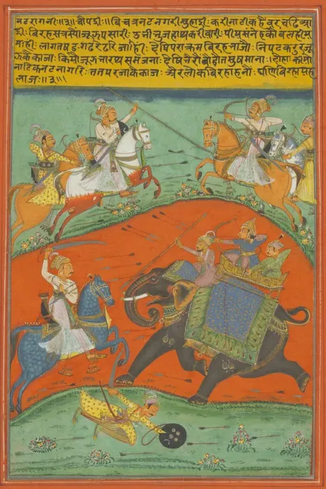 Framed Print : Nat Ragini, Page from a Jaipur Ragamala Set, 1750 / 70. Creator: Unknown Framed Print : Nat Ragini, Page from a Jaipur Ragamala Set, 1750 / 70. Creator: Unknown