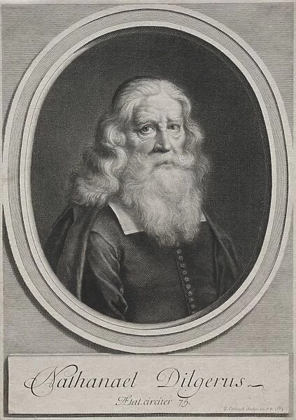 Nathanael Dilgerus, Minister of Danzig, 1683. Creator: Gerard Edelinck (French, 1640-1707)