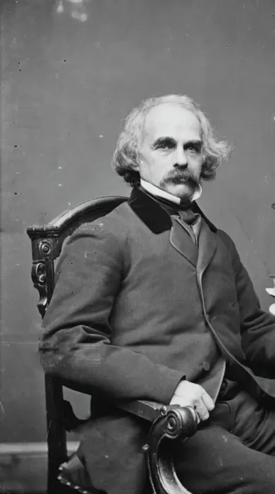 Framed Print : Nathaniel Hawthorne, between 1855 and 1865. Creator: Unknown Framed Print : Nathaniel Hawthorne, between 1855 and 1865. Creator: Unknown