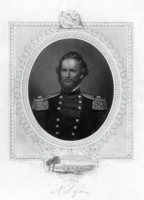 Framed Print : Nathaniel Lyon (1818-1861), American general, 1863 Framed Print : Nathaniel Lyon (1818-1861), American general, 1863