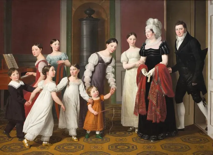 Framed Print : The Nathanson Family, 1818. Creator: CW Eckersberg Framed Print : The Nathanson Family, 1818. Creator: CW Eckersberg