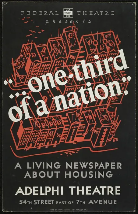 Framed Print : One Third of a Nation, New York, 1938. Creator: Unknown Framed Print : One Third of a Nation, New York, 1938. Creator: Unknown