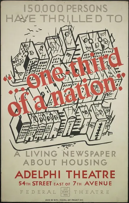 Framed Print : One Third of a Nation, Philadelphia, 1938. Creator: Unknown Framed Print : One Third of a Nation, Philadelphia, 1938. Creator: Unknown