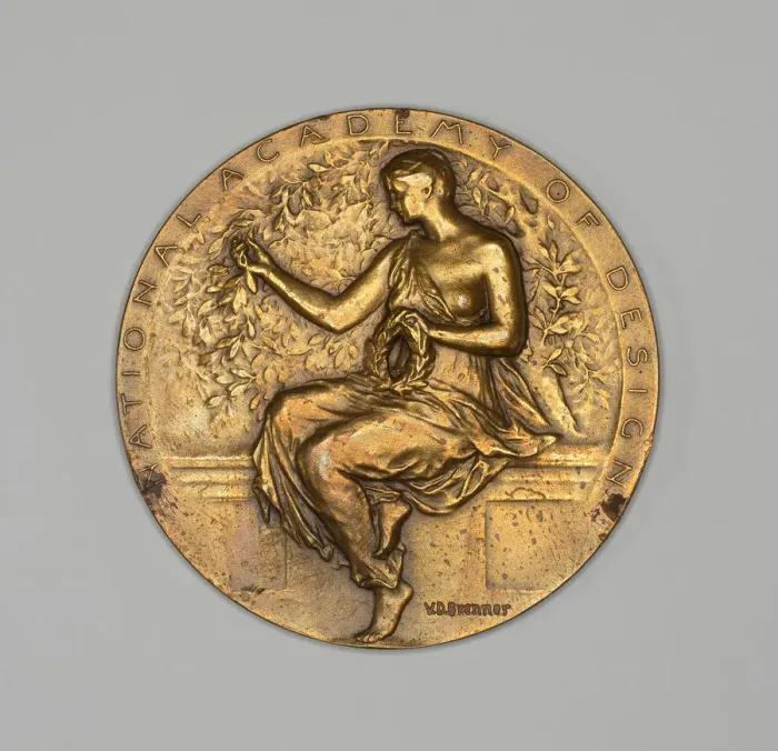 Framed Print : National Academy of Design Medal, 1891 / 1908. Creator: Victor David Brenner Framed Print : National Academy of Design Medal, 1891 / 1908. Creator: Victor David Brenner