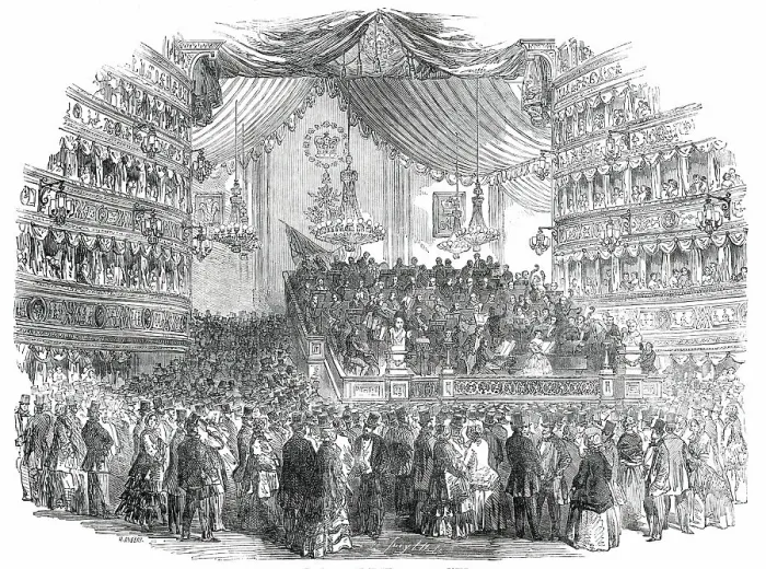 Framed Print : National Concert at Her Majesty's Theatre, 1850. Creator: Smyth Framed Print : National Concert at Her Majesty's Theatre, 1850. Creator: Smyth