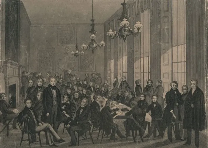 Framed Print : The National Convention... 4th of February 1839 at the British Coffee House. Creator: Unknown Framed Print : The National Convention... 4th of February 1839 at the British Coffee House. Creator: Unknown