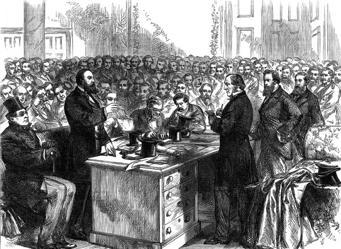 Framed Print : National Education: deputation to the Prime Minister, 1870. Creator: Unknown Framed Print : National Education: deputation to the Prime Minister, 1870. Creator: Unknown