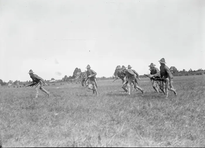 Framed Print : National Guard of D.C. - Field Tactics, 1915. Creator: Harris & Ewing. National Guard of D.C. - Field Tactics, 1915. Creator: Harris & Ewing Framed Print : National Guard of D.C. - Field Tactics, 1915. Creator: Harris & Ewing. National Guard of D.C. - Field Tactics, 1915. Creator: Harris & Ewing