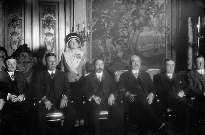 Framed Print : National League team owners including Gary Herrmann, Charles Ebbets and Mrs. Helene Robison... 1913 Creator: Bain News Service Framed Print : National League team owners including Gary Herrmann, Charles Ebbets and Mrs. Helene Robison... 1913 Creator: Bain News Service