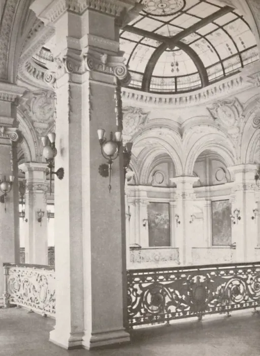 Framed Print : National Library: a corner of the gallery overlooking the public reading hall, 1914 Framed Print : National Library: a corner of the gallery overlooking the public reading hall, 1914