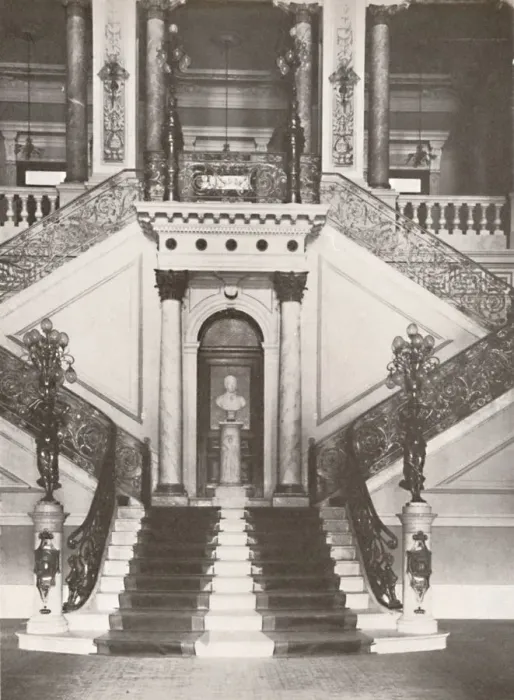 Framed Print : The National Library staircase, 1914 Framed Print : The National Library staircase, 1914