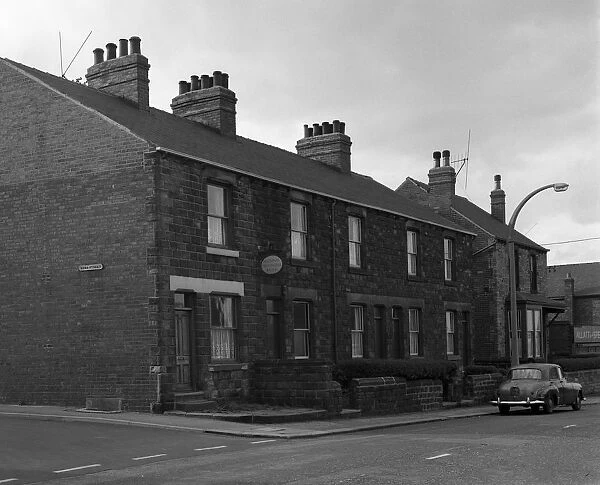 National Provincial Bank located in a terraced house, Goldthope, South Yorkshire, 1963