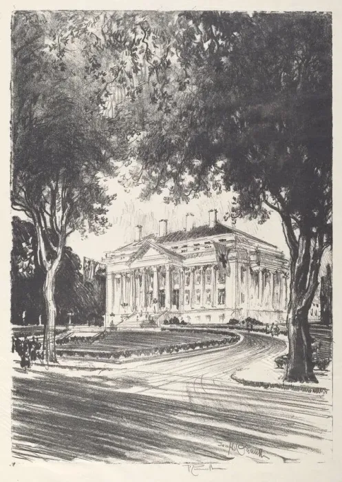 Framed Print : National Red Cross Headquarters, Washington, 1919. Creator: Joseph Pennell Framed Print : National Red Cross Headquarters, Washington, 1919. Creator: Joseph Pennell
