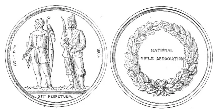 Framed Print : The National Rifle Association Prize Medal, 1860. Creator: Unknown Framed Print : The National Rifle Association Prize Medal, 1860. Creator: Unknown