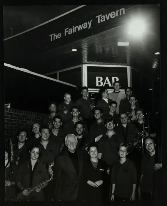 Framed Print : The National Youth Jazz Orchestra at The Fairway, Welwyn Garden City, Hertfordshire, 1997 Framed Print : The National Youth Jazz Orchestra at The Fairway, Welwyn Garden City, Hertfordshire, 1997