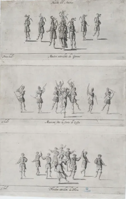 Framed Print : Nations of America ballets, 17th century. 17th century. Creator: Anon Framed Print : Nations of America ballets, 17th century. 17th century. Creator: Anon