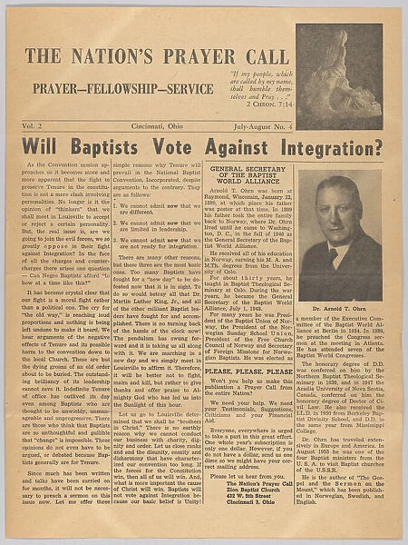 The Nation's Prayer Call Vol. 2 No. 4, 1956-1957. Creator: Unknown
