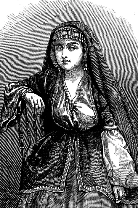 Framed Print : The Nations of Western Asia: Armenian girl in Baxu, 1873. Creator: Unknown Framed Print : The Nations of Western Asia: Armenian girl in Baxu, 1873. Creator: Unknown