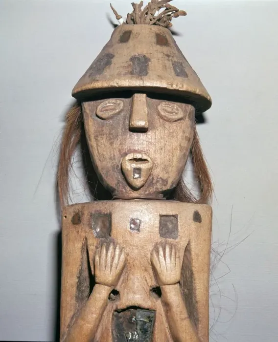 Framed Print : Native American carved wooden figure Framed Print : Native American carved wooden figure