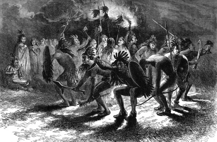 Framed Print : Native American scalp dance, c17th century (c1880)