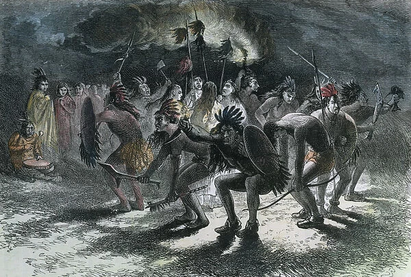 Native American scalp dance, c1875