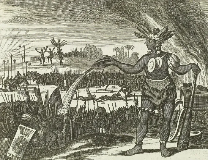 Framed Print : Native Americans, 1671. Creator: Unknown Framed Print : Native Americans, 1671. Creator: Unknown