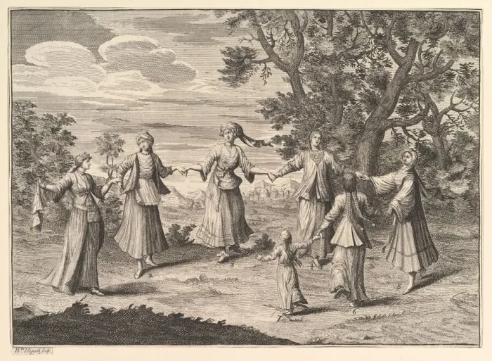 Framed Print : A Native Dance (Aubry de La Mottrayes Travels throughout Europe Framed Print : A Native Dance (Aubry de La Mottrayes Travels throughout Europe
