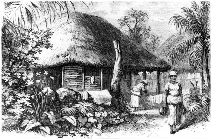 Framed Print : Native habitation, Santo Domingo, 1873 Framed Print : Native habitation, Santo Domingo, 1873