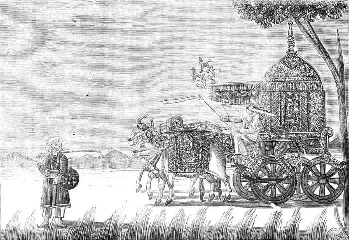 Framed Print : Native King's Carriage, 1857. Creator: Unknown Framed Print : Native King's Carriage, 1857. Creator: Unknown