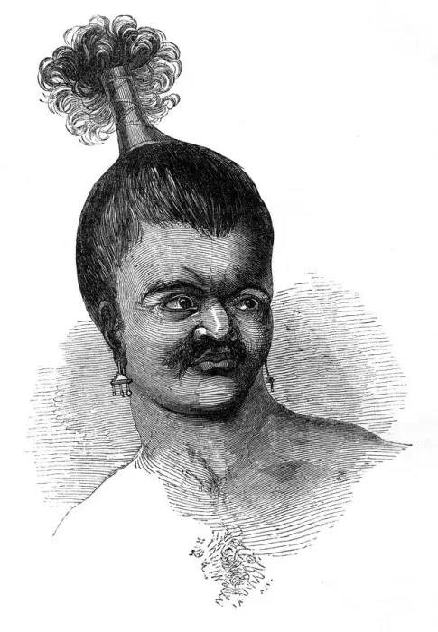 Framed Print : A native of Omdai Island, 1848 Framed Print : A native of Omdai Island, 1848