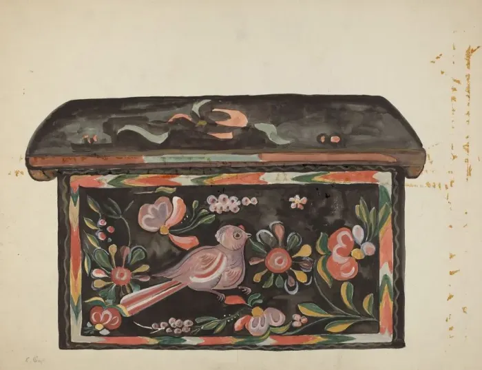 Framed Print : Native Pine Box, 1935 / 1942. Creator: E. Boyd Framed Print : Native Pine Box, 1935 / 1942. Creator: E. Boyd