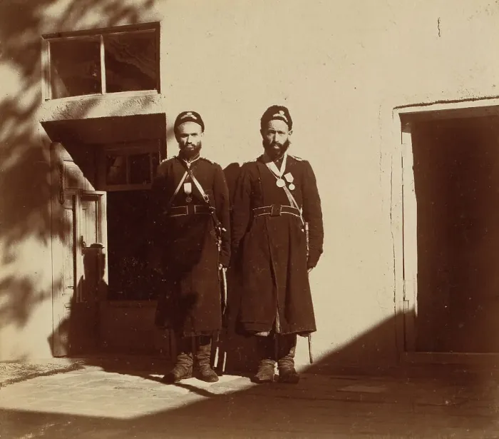 Framed Print : Native police, Samarkand, between 1905 and 1915. Creator: Sergey Mikhaylovich Prokudin-Gorsky Framed Print : Native police, Samarkand, between 1905 and 1915. Creator: Sergey Mikhaylovich Prokudin-Gorsky