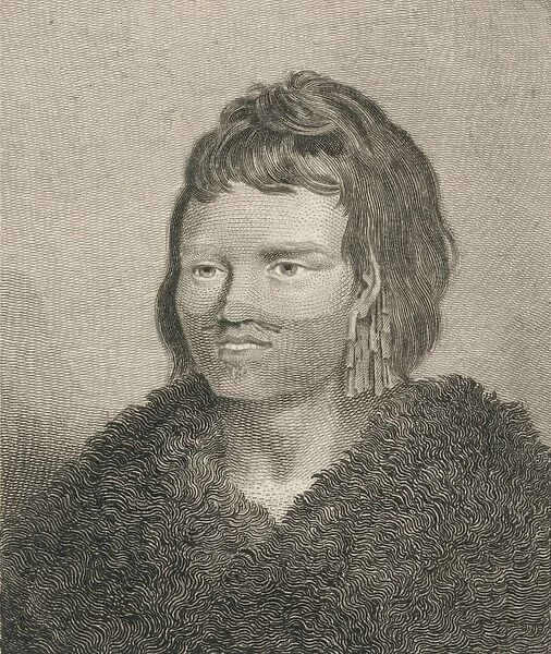 A Native of Sandwich Sound, 1784. Artist: James Heath