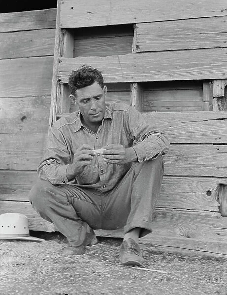 Native Texan farmer on relief, Goodliet, Hardeman County, Texas, 1938. Creator: Dorothea Lange