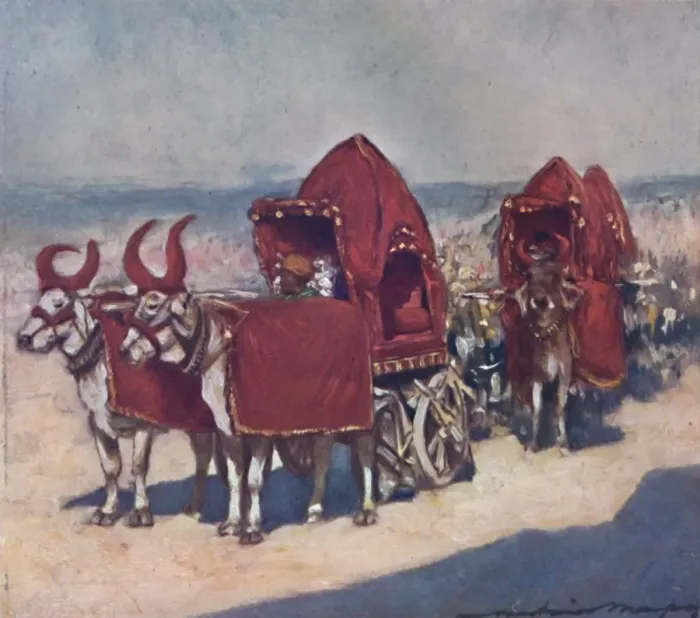 Framed Print : Some Native Vehicles, 1903. Artist: Mortimer L Menpes Framed Print : Some Native Vehicles, 1903. Artist: Mortimer L Menpes