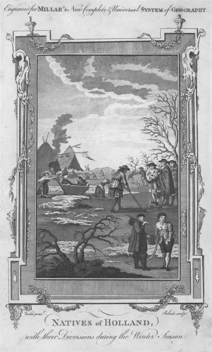 Framed Print : Natives of Holland. With their diversions during the Winter Season. Golfing. c1782 Framed Print : Natives of Holland. With their diversions during the Winter Season. Golfing. c1782