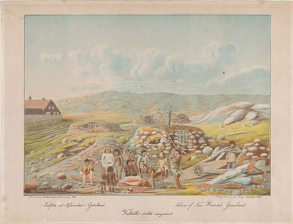 Natives of New Herrnhut, Greenland, 1863. Creator: Lars Moller