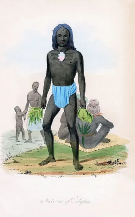 Framed Print : Natives of Tilcopia, c1850. Artist: James Prichard Framed Print : Natives of Tilcopia, c1850. Artist: James Prichard
