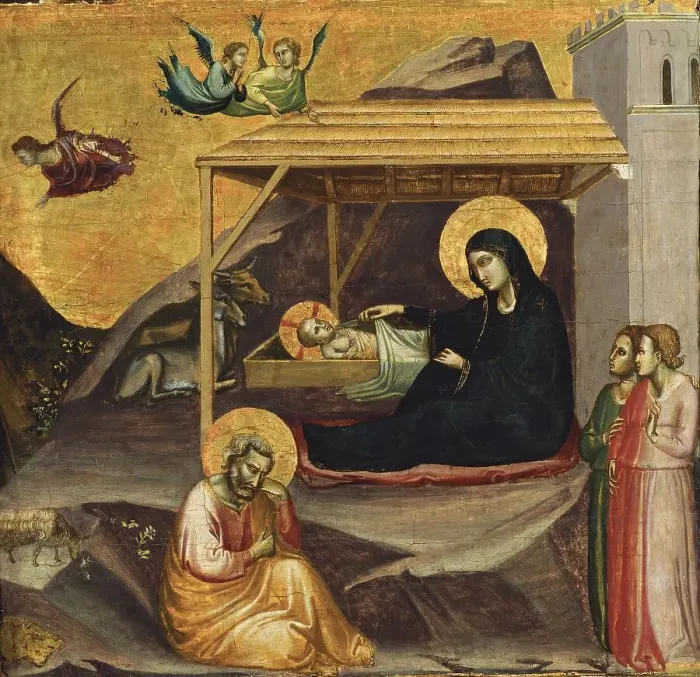 Framed Print : The Nativity, 1325. Creator: Taddeo Gaddi Framed Print : The Nativity, 1325. Creator: Taddeo Gaddi