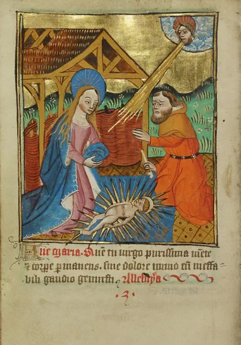 Framed Print : The Nativity, about 1480-1490. Creator: Unknown Framed Print : The Nativity, about 1480-1490. Creator: Unknown