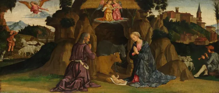 Framed Print : The Nativity, 1480s. Creator: Antoniazzo Romano Framed Print : The Nativity, 1480s. Creator: Antoniazzo Romano