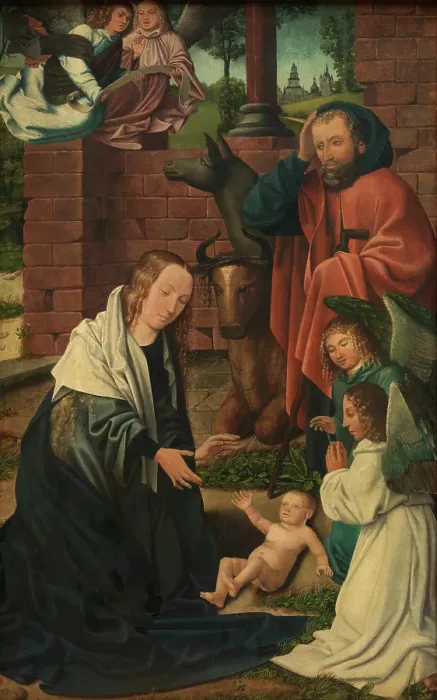 Framed Print : The Nativity, 1500. Creator: Master of Frankfurt
