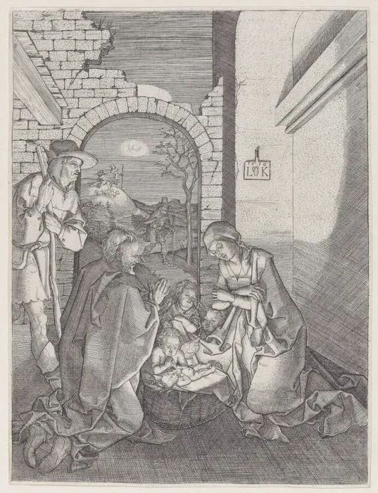 Framed Print : The Nativity, 1516. Creator: Ludwig Krug Framed Print : The Nativity, 1516. Creator: Ludwig Krug